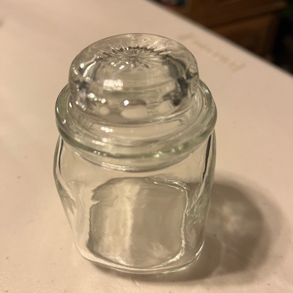 Two vintage jars with lids lot  both have riding on the bottom - Picture 4 of 8